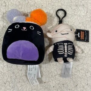 squishmallow halloween cat and costume critters mummy keychain
